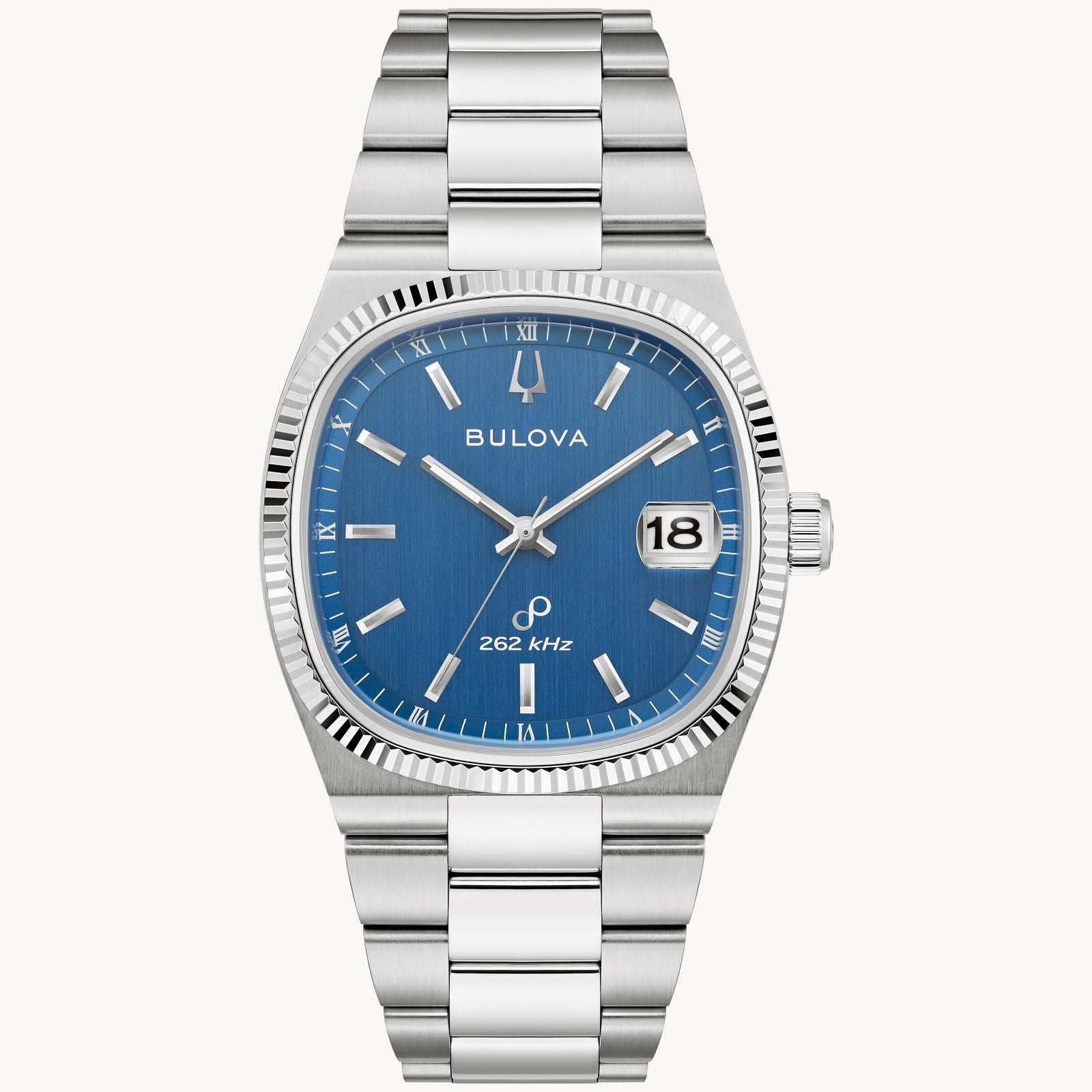 New Bulova Super Seville Blue Dial Bezel Precisionist Men's Quartz Watch 96B440